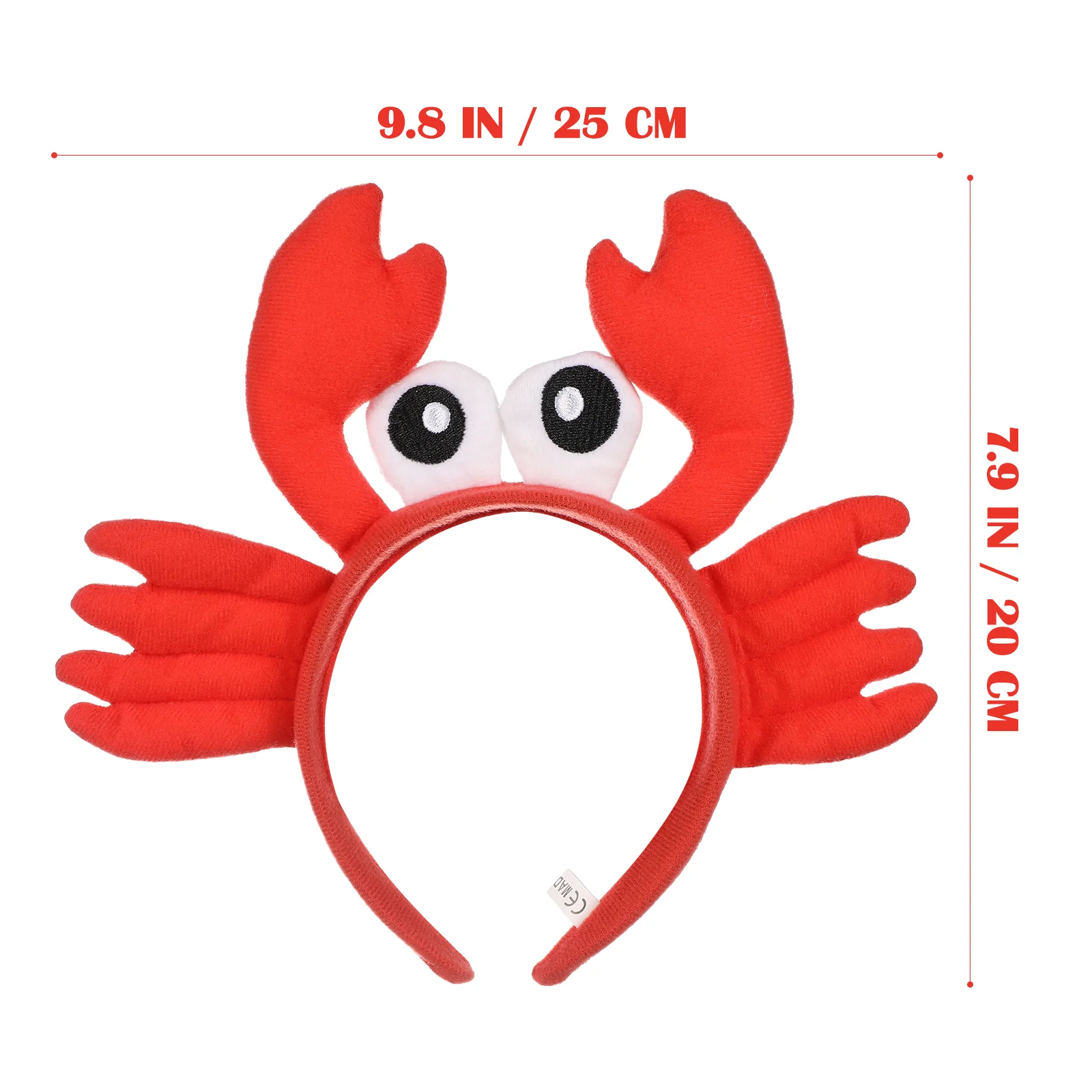 Sea Animal Costume Headband Big Eyes Hair Bands for Men Headdress Crab Hoop Toddler Food