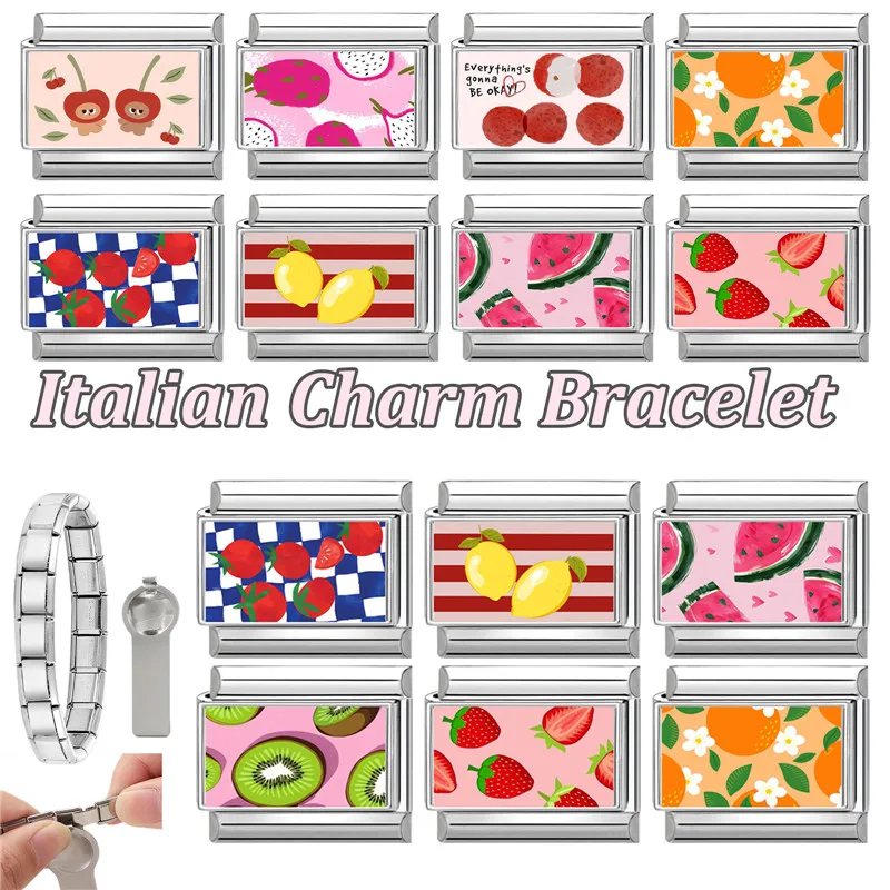 Nuevos y encantadores enlaces de dijes italianos para gatos y perros, aptos para pulsera de acero inoxidable de 9MM, joyería DIY para hombres y mujeres