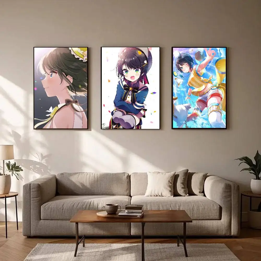 Oozora Subaru Anime Hololive Posters Living Room Bar Cafe Quality Canvas Vintage Style Comics Painting Art Home Wall Decor Pict