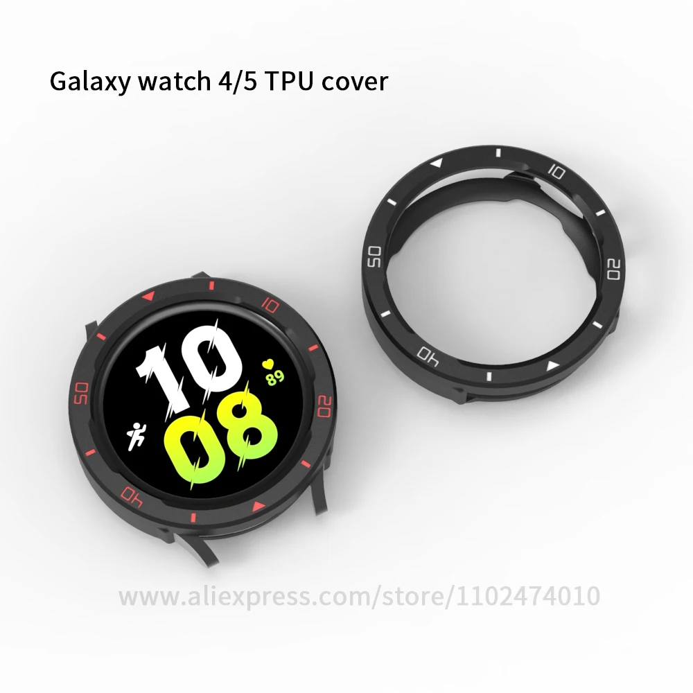 case+glass film in Samsung Galaxy Watch 4/5/5pro Clock scale TPU Shell for Galaxy watch 5 44/40/45mm