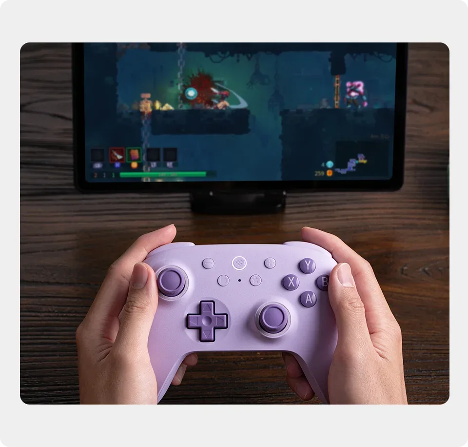 8BitDo Ultimate 2C Wireless Gaming Controller mit Hall-Effekt-Joystick für Windows 10/11 Android-New Transparent Black Edition – Detail 18