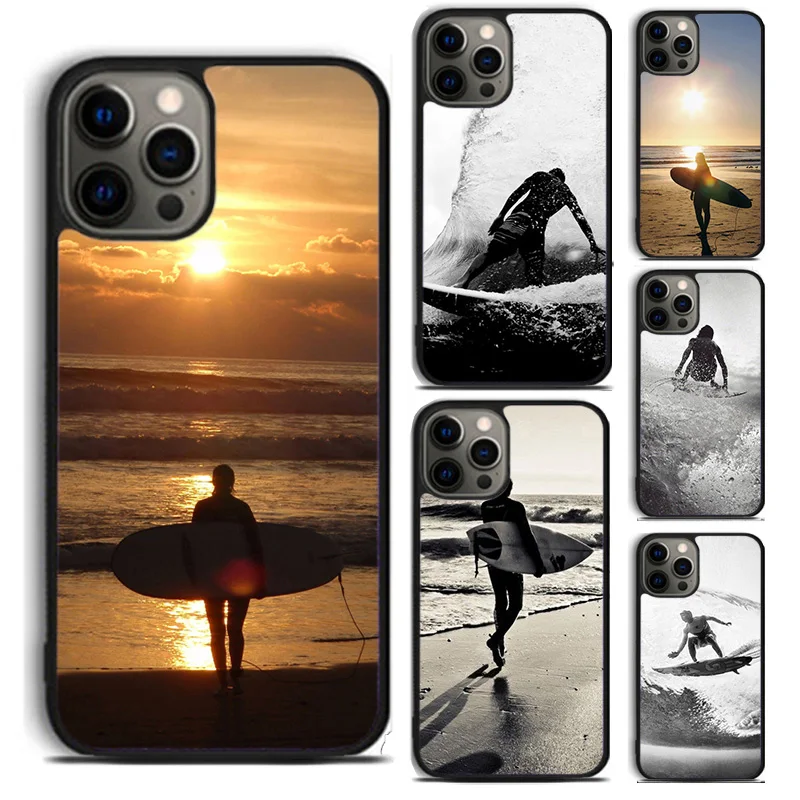 Beach Surf Board Ocean Waves phone Case Cover For apple 16 Plus XR XS iPhone 16 15 14 11 12 13 mini Pro Max coque