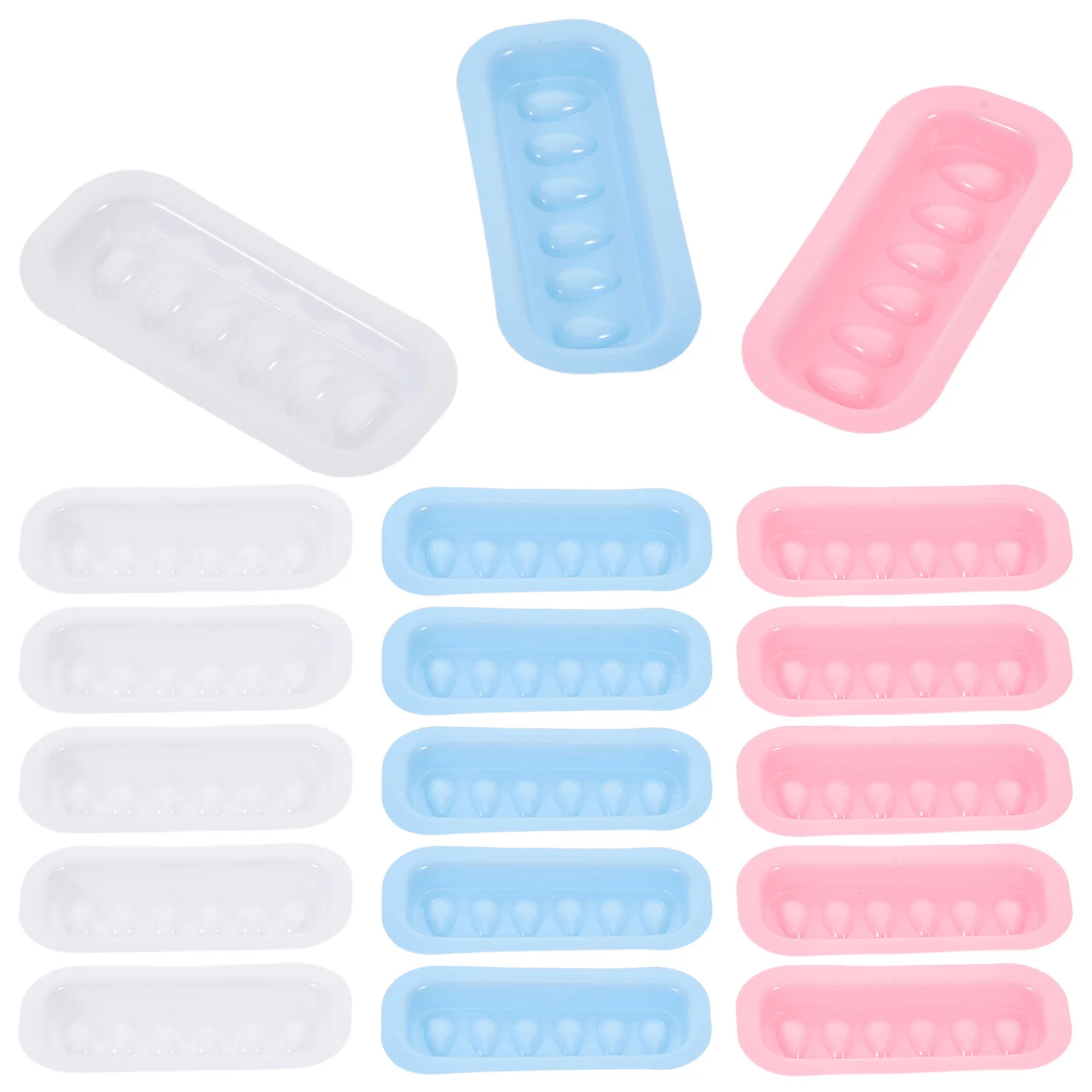 300 قطعة أكواب غراء الرموش قابلة لإعادة الاستخدام البلاستيك لاش تمديد صينية تسرب لرموش كاذبة تطعيم صالون المنزل استخدام لاش #1