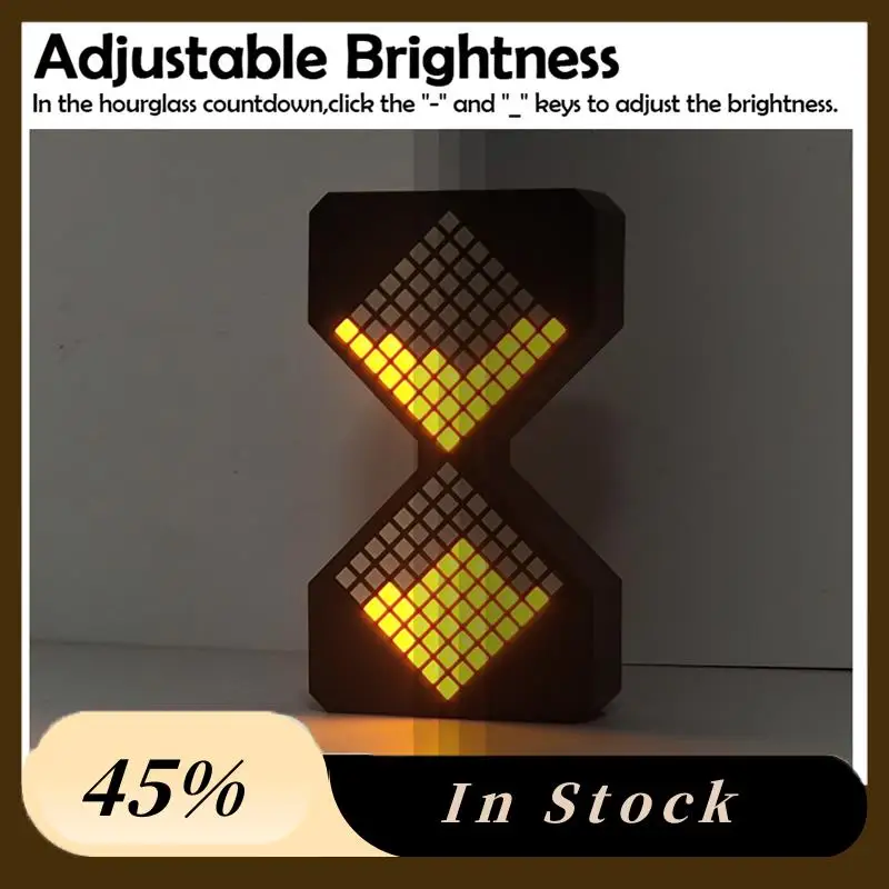 

A78K New Digital Electronic Hourglass Night Light Adjustable Gravity Hourglass Timer For Room White