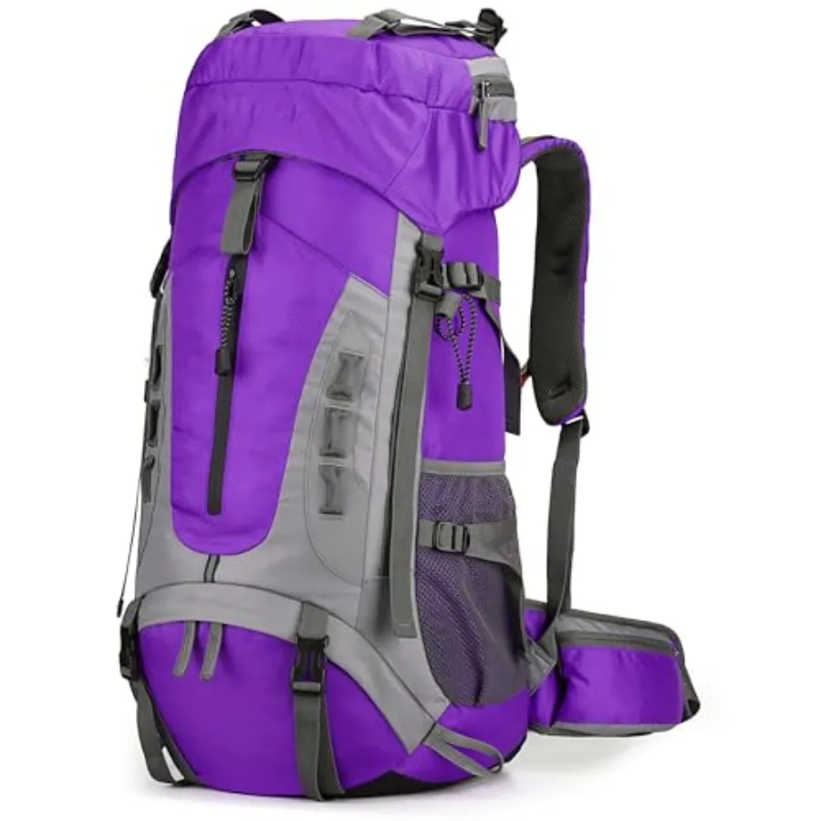 

Hiking Backpack with Rain Cover Waterproof Camping Backpack Shoes Warehouse for Men Women, Frameless
