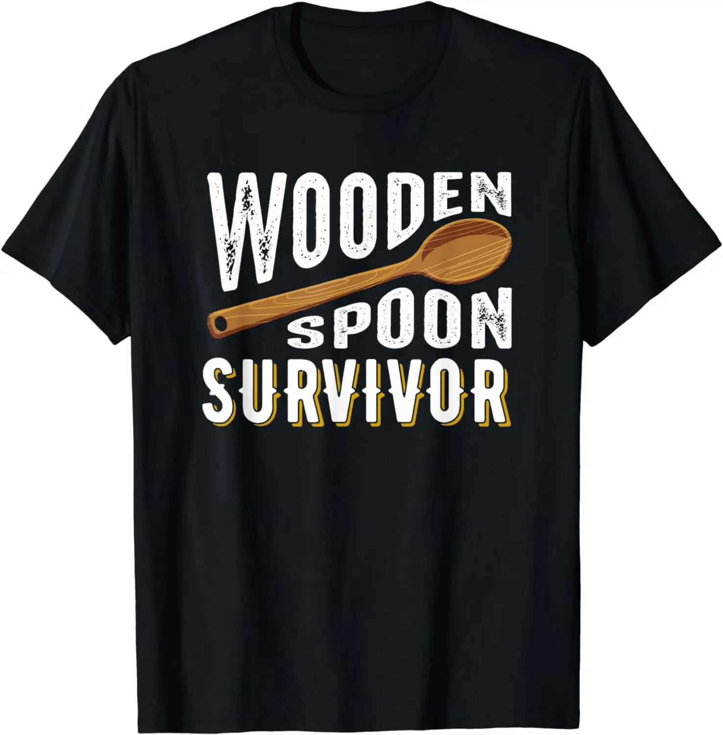 Wooden Spoon Survivor Champion T Shirt Funny Gift T-Shirt Men Clothing Tops Graphic T Shirts Camisas Streetwear