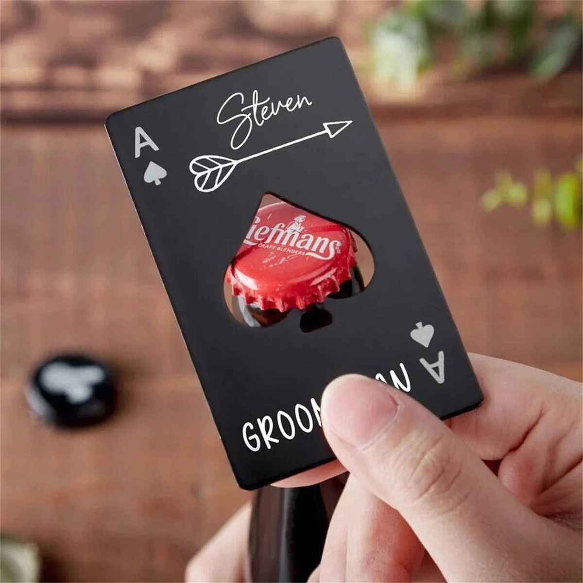 Personalized Ace Of Spades Bottle Opener Portable Opener Wedding Favors Custom Birthday Party Private Gifts Best Man Groom Gifts