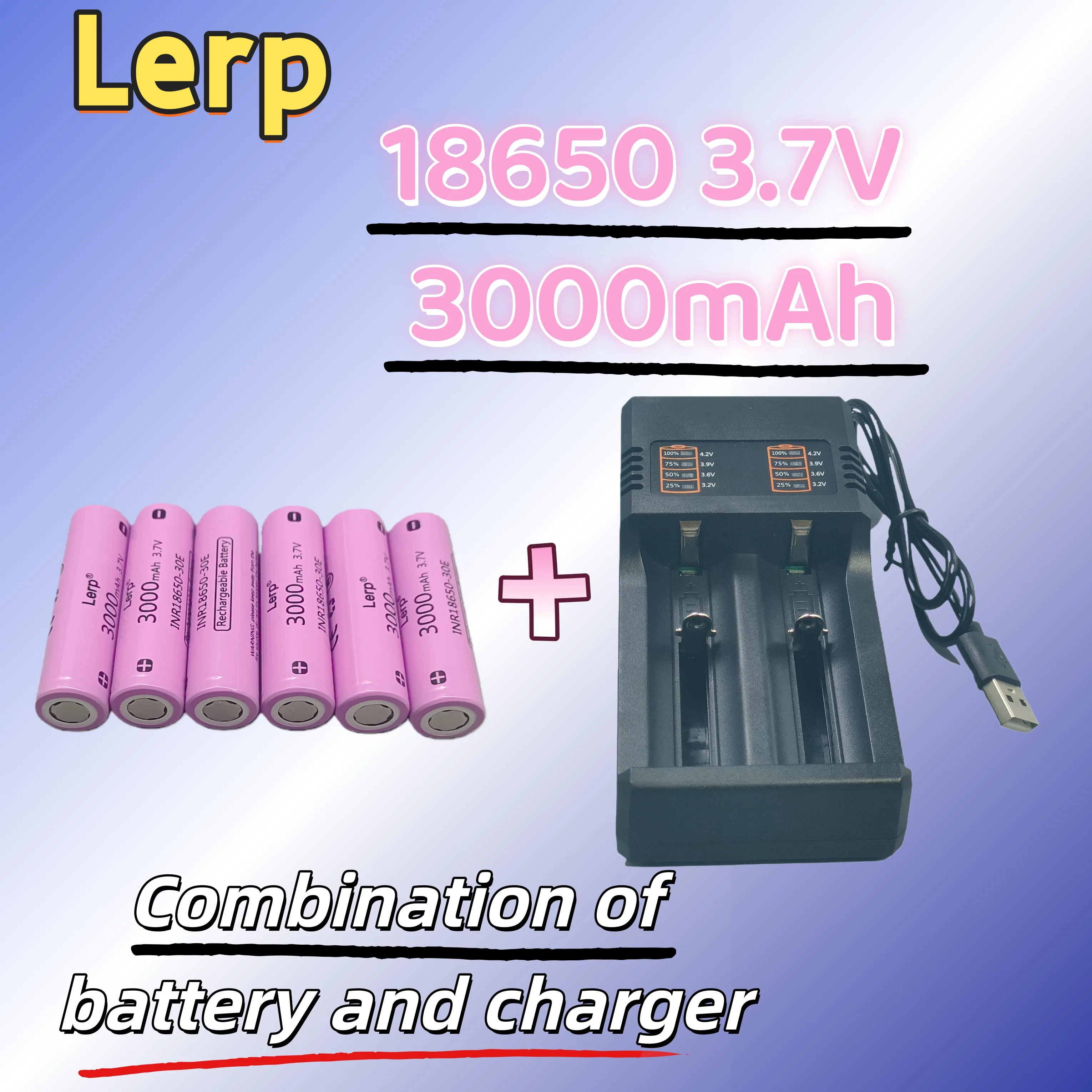 باترياس ليتيو 18650 قابلة للشحن مع كارجادور | 3.7 فولت 3000 مللي أمبير Largo Ciclo de Vida، متوافق مع con la Mayoria de Cargadores 18650 #6