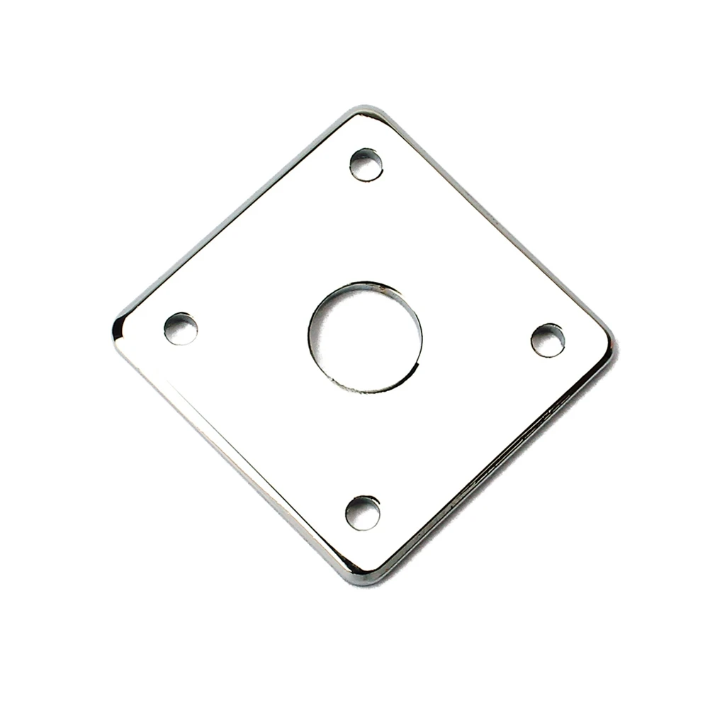 

Square Guitar Jack Plate Guitar Pickup Output Input Jack Socket Plate Metal Jack Plate With Screws for Electric Guitar Bass (Sil