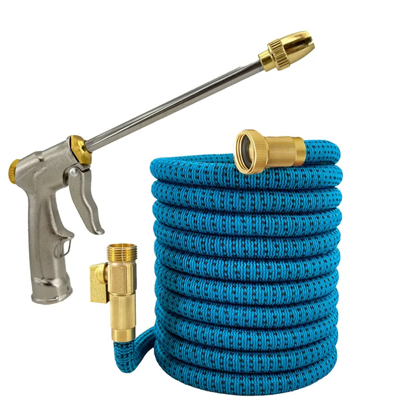 

High Quality Expandable Garden Hose, High-Pressure Metal Long Rod Nozzle Car Wash Spray Gun - Durable Irrigation Water Pipe