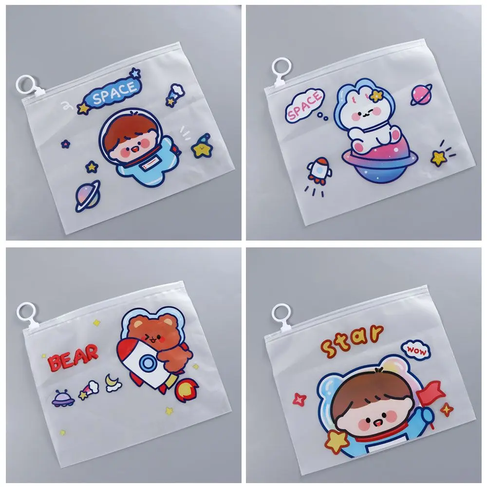 File Folder Pen Case Information Bag Test Paper Folder Pencil Case File Storage Bag Astronaut  File Bag Transparent File Bag