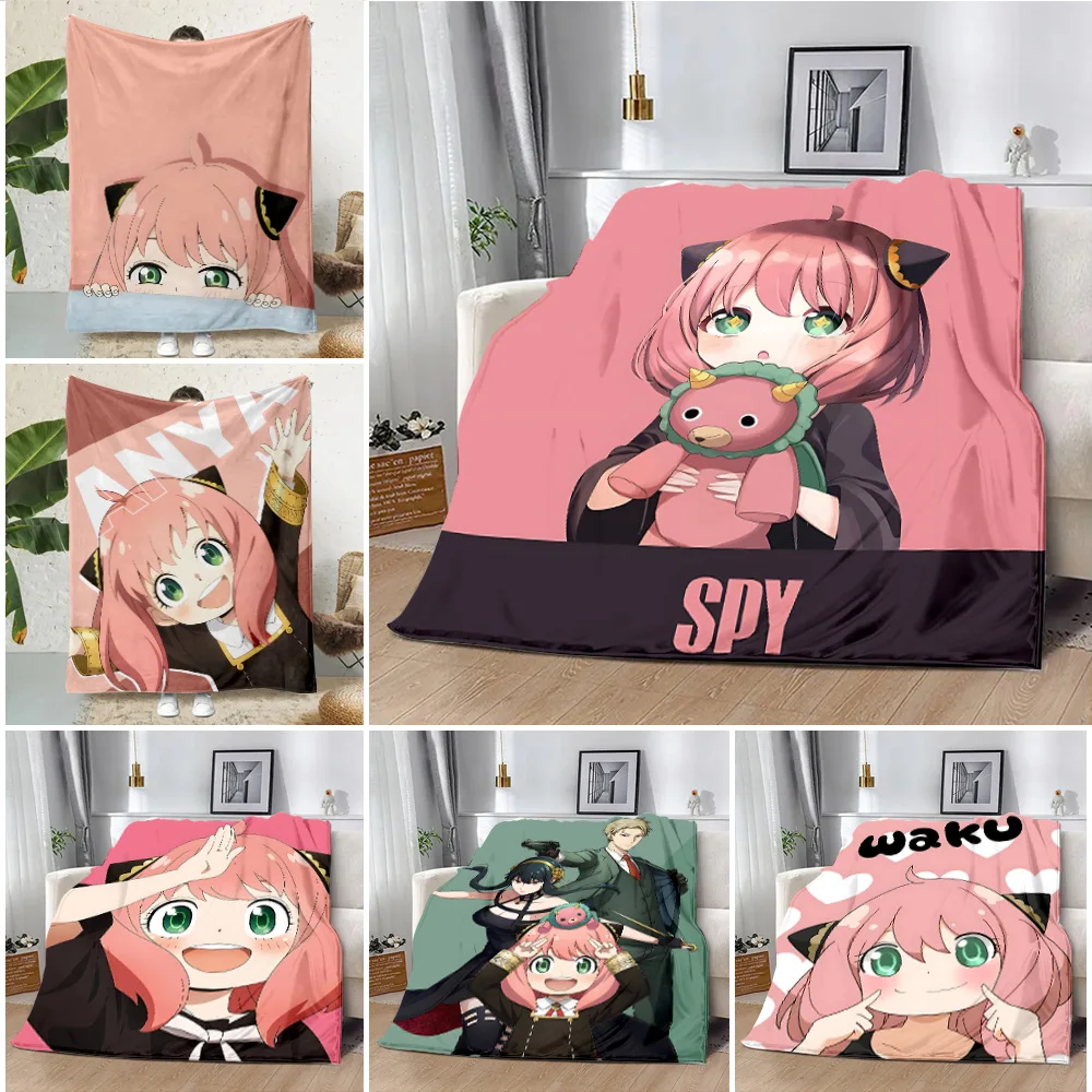 Hot Lovely Anime S-SPY×FAMILY Printed Blanket Picnic Blankets Warm Blanket Soft and Comfortable Blanket Home Travel Birthday New