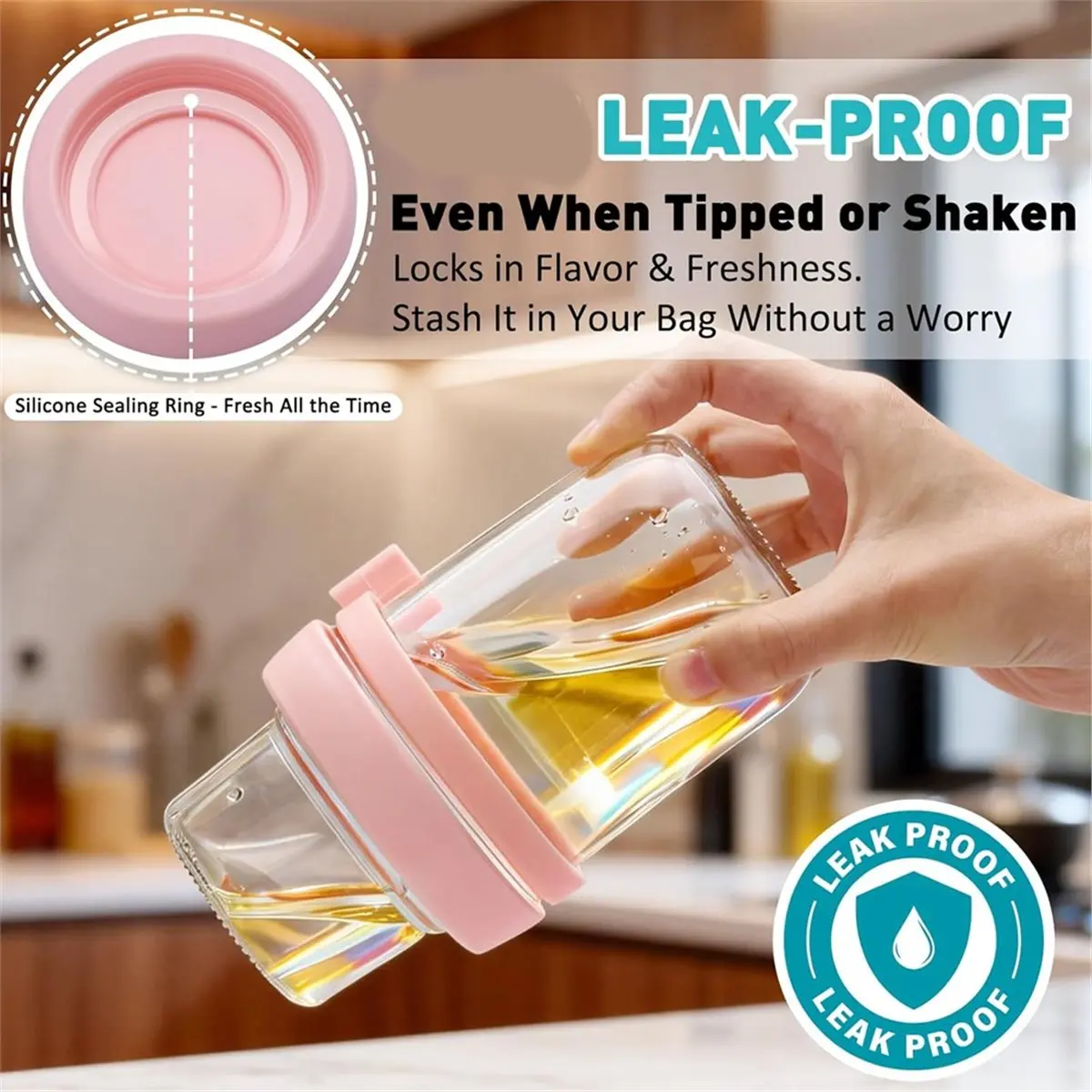 Utility Design 4 Pack Overnight Oats Containers with Lids and Spoons, 20 Oz (16+4) Overnight Oats Jars, for Oatmeal Salad Yogurt