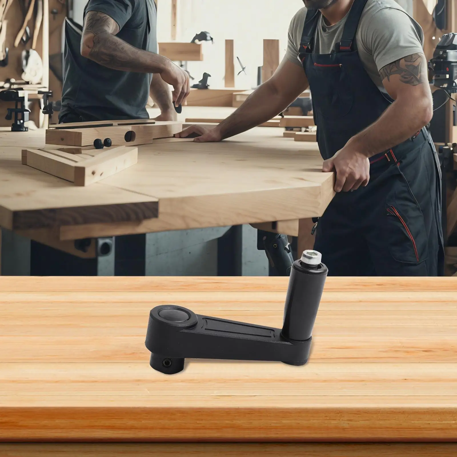 

Crank Equipment Round Hole Crank Energy Conversion Efficiency Versatile Use Heat-Treated Carbon Steel Ergonomic Hand Crank Tool