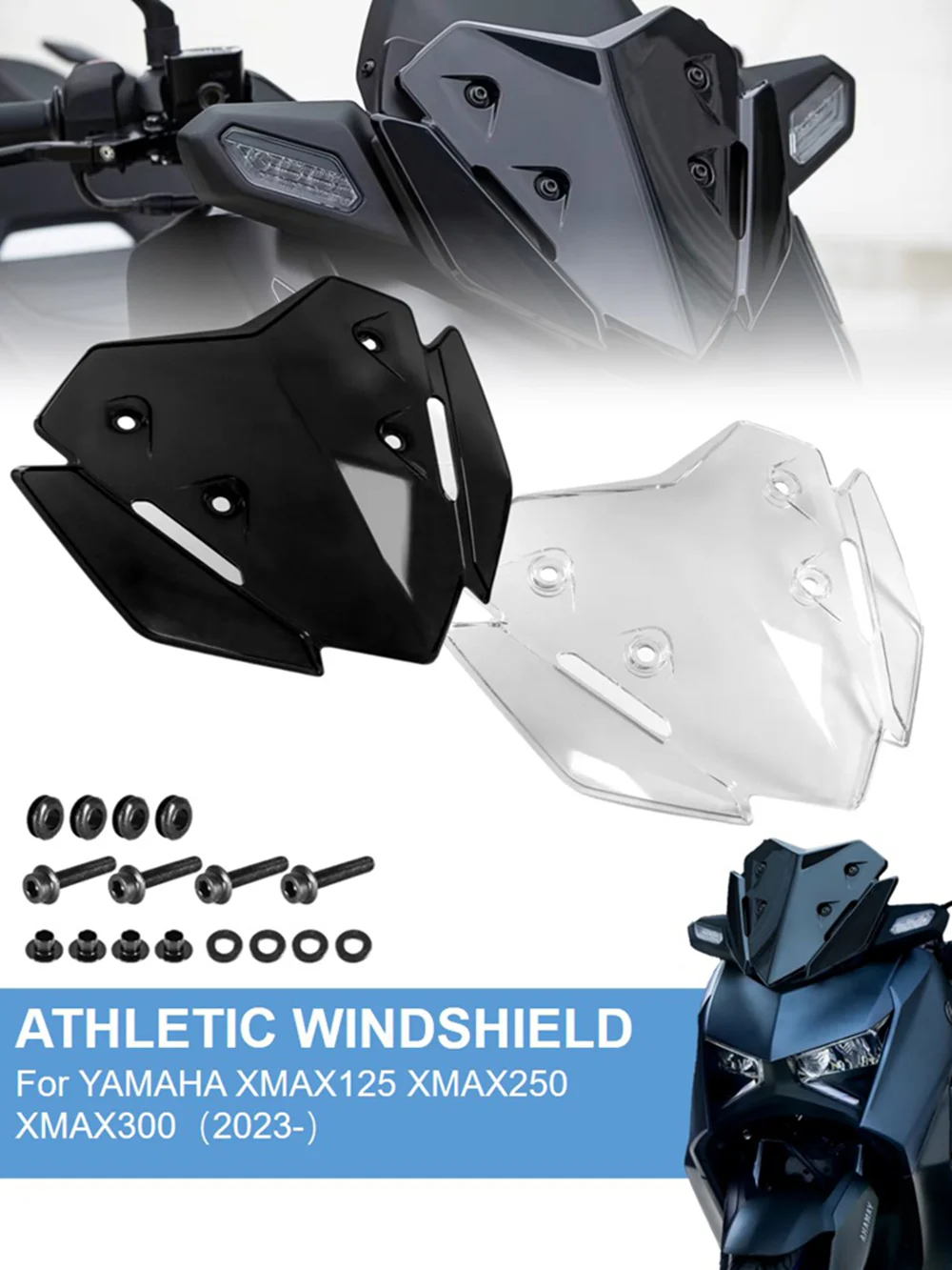 

Windshield Fairing Viser For YAMAHA XMAX125 XMAX250 XMAX300 XMAX 125 250 300 Tech MAX 2023- Motorcycle Sport Windscreen