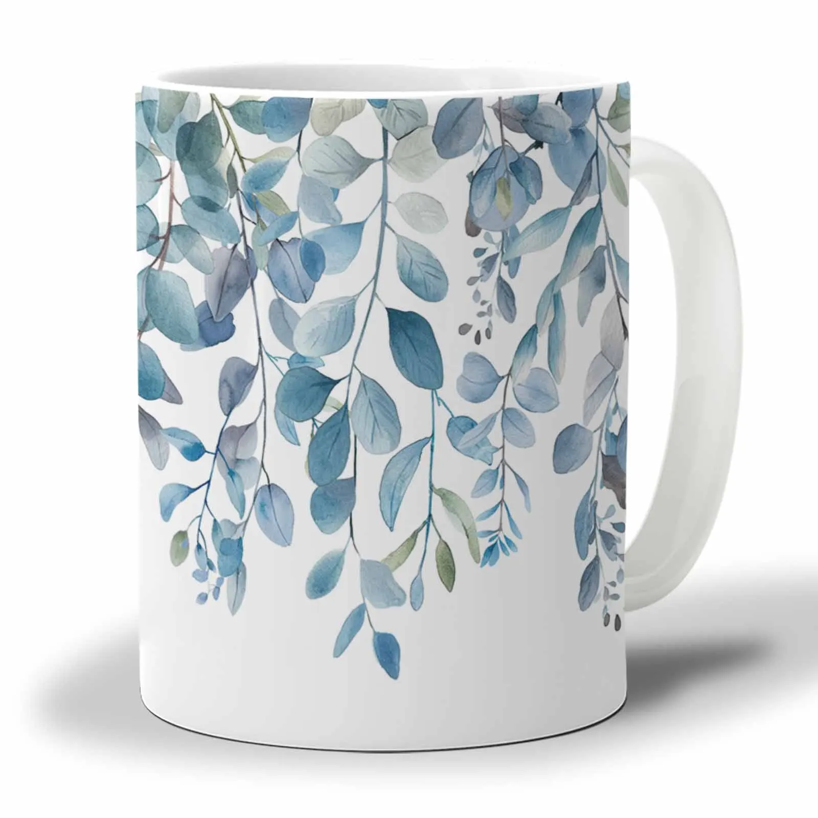 Blue Leaved Eucalyptus Leaf Plant Original Mugs Free Shipping Coffee Cups Cup Ceramic Mug Custom Personalized Drinkware Kitchen