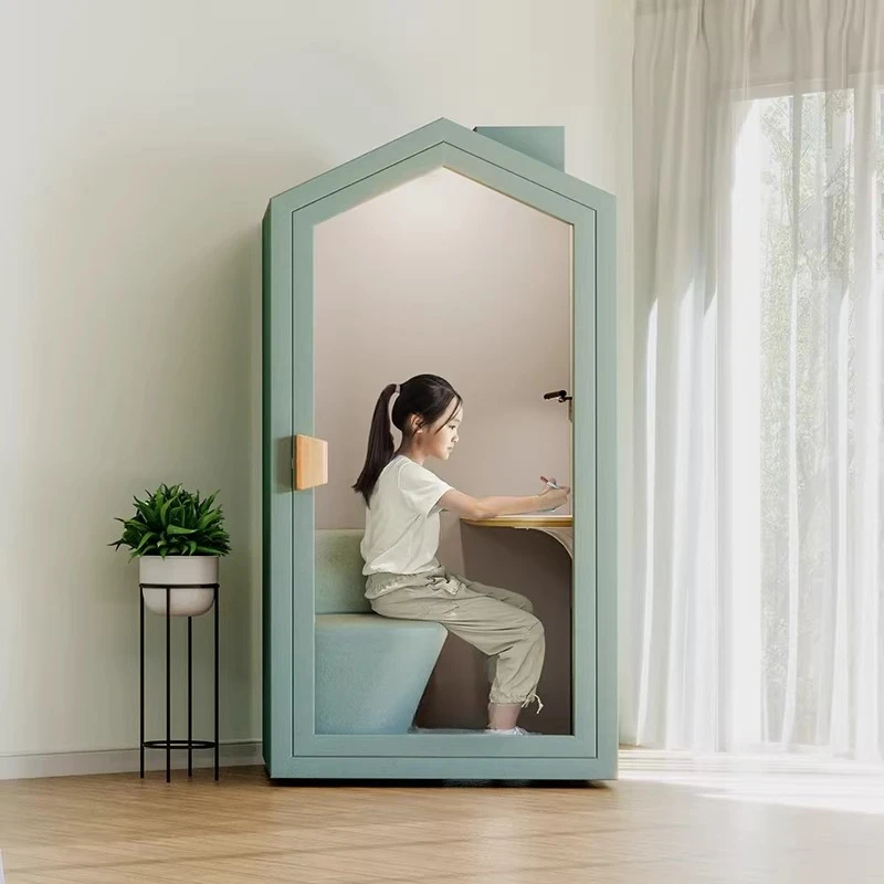 Learning compartment silent cabin, mobile soundproof room for home use