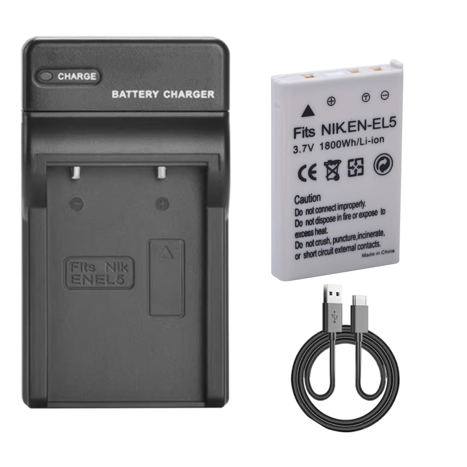 EN-EL5 ENEL5 Camera Battery & LED Charger for Nikon Coolpix P530 P520 P510 P100 P500 P5000 P5100 P6000 3700 4200