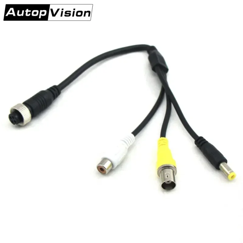 10pcs/lot 4Pin to BNC/DC AV/DC Adapter Cable 4pin Aviation Head to Audio/Video Power Extension Cable DVR Connection Cable