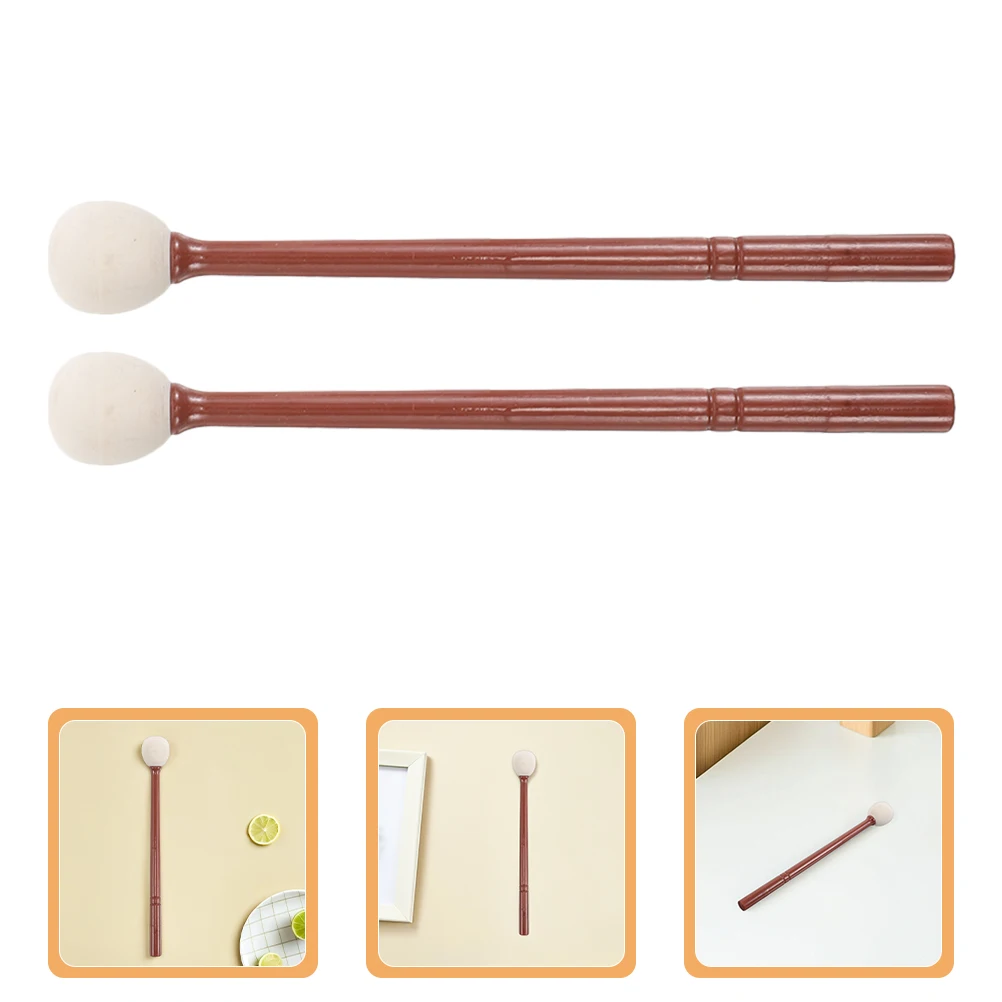 

2Pcs Durable Cotton Wood Fish Striking Sticks for Meditation Rhythm Musical Instruments Accessories