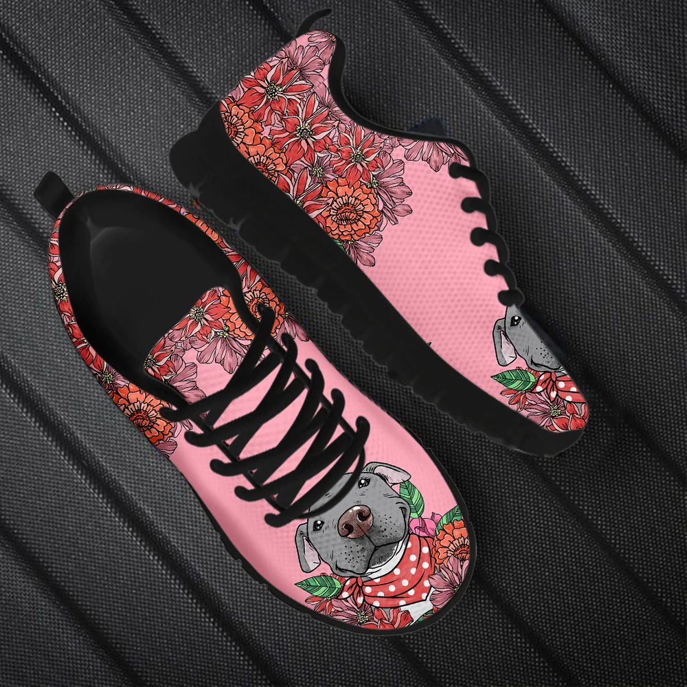 INSTANTARTS Spring Autumn Flat Shoes Golden Retriever Little Daisy Printed Non-Slip Casual Sneakers Breathable Running Zapatos