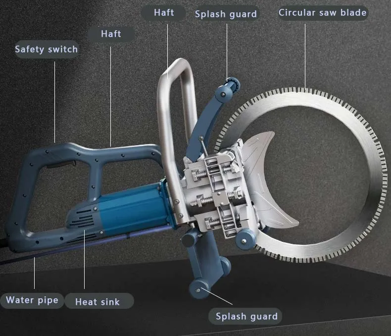 Diamond Concrete Ring Saw 8800W High-Frequency Brushless Motor Portable Electric Power Cutter for Construction can cut 30-50cm