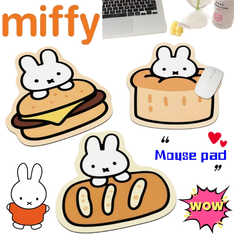 New Miffy Rabbit Creative Cartoon Mouse Pad High-Aesthetic Non-Slip Shaped Mouse Mat for Home and Office Perfect Holiday Gift