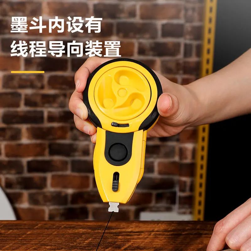 DELI Automatic Rewinding Carpentry Ink Drawing Line Marker Cartridge Line Bucket Spring Line Nylon Wire 15M