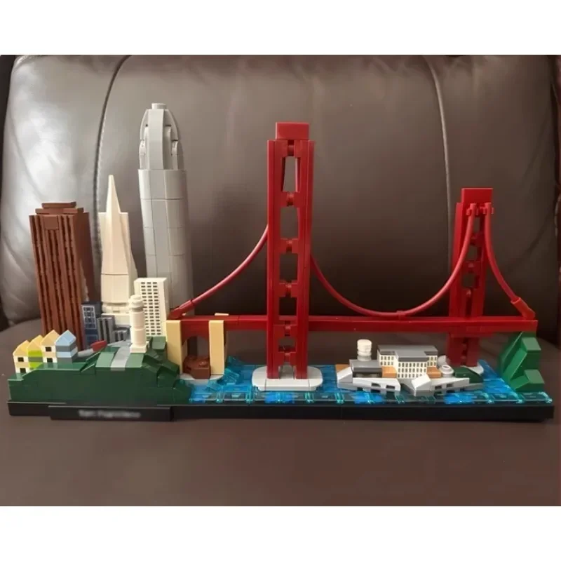 Auf Lager 595 stücke Architektur San Francisco Bausteine Modell passen Spielzeug für Kinder Weihnachts geschenk