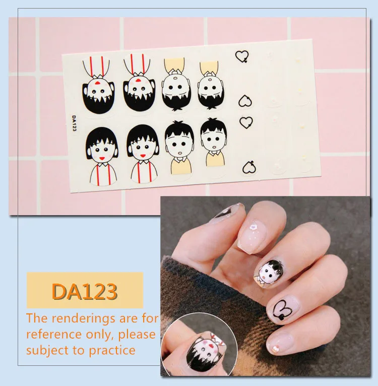 Baking Free Fashion Full Cover Nail Polish Wraps Adhesive Nail Stickers Nail Art Decorations Manicure Tools