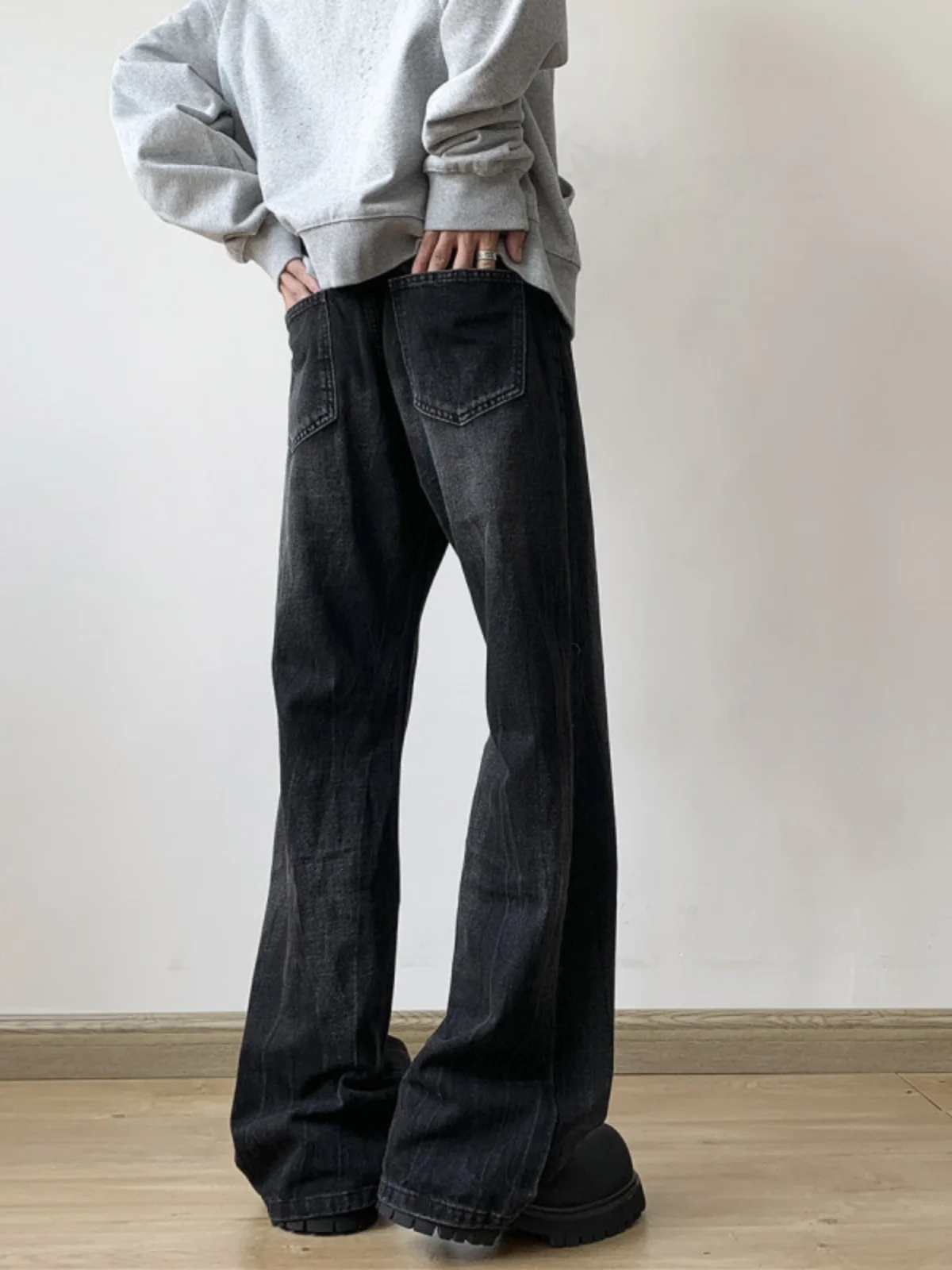 

Мужские джинсы American Sle Cleanfit Cra Denim, осенне-зимние, слегка расклешенные, зауженные, повседневные, модные, брендовые, длинные брюки.