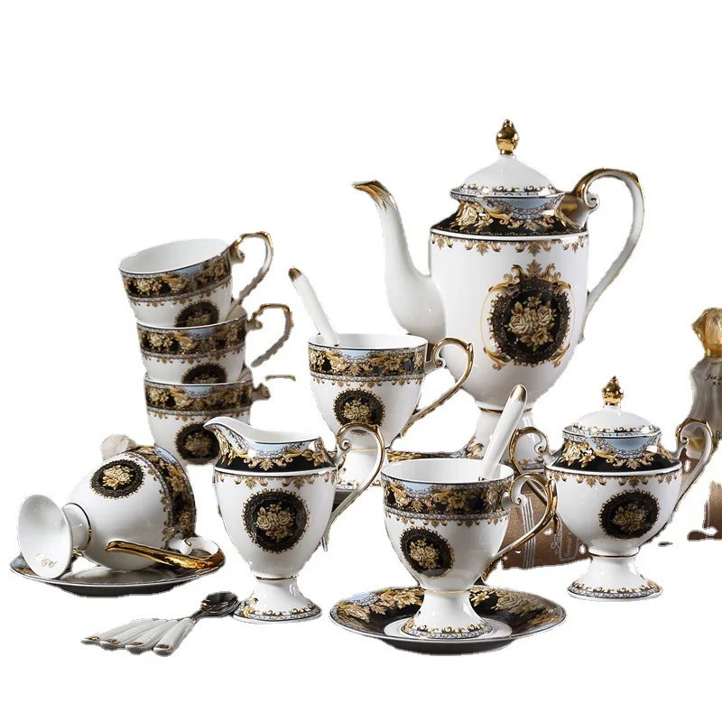 

Palace coffee set, noble and elegant, afternoon tea tea set, household housewarming wedding souvenir