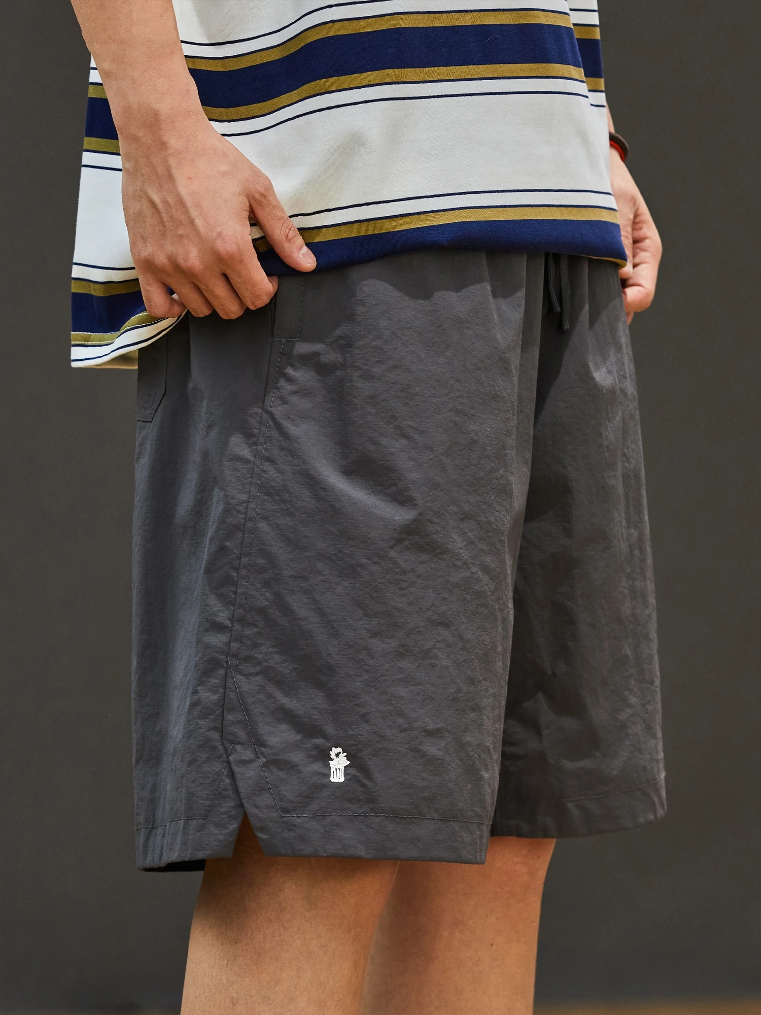 

Summer Thin Dstring Sports orts Men's Vintage Casual Loose Breathable Loose Leggings Versatile Split Pants