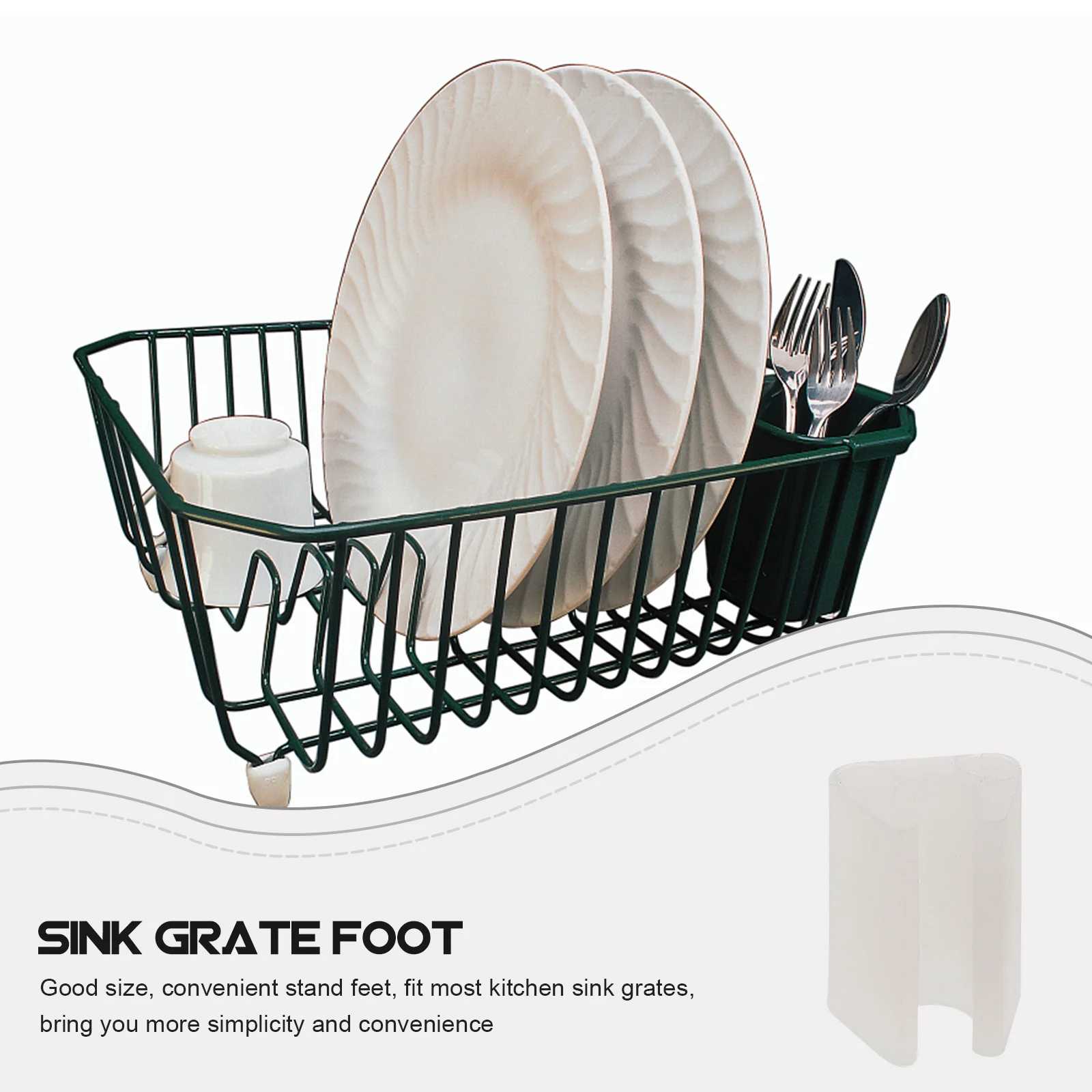 

100pcs Sink Grate Feet Kitchen Rack Protector Wire Glider Plastic Floor Protectors For Chairs Hardwood Tile