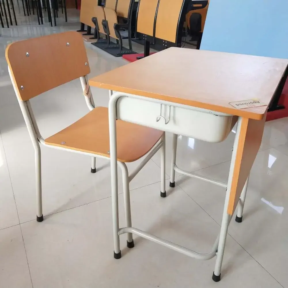 Wood Material  School Furniture Single Seat Price Best school furniture student desk and chair