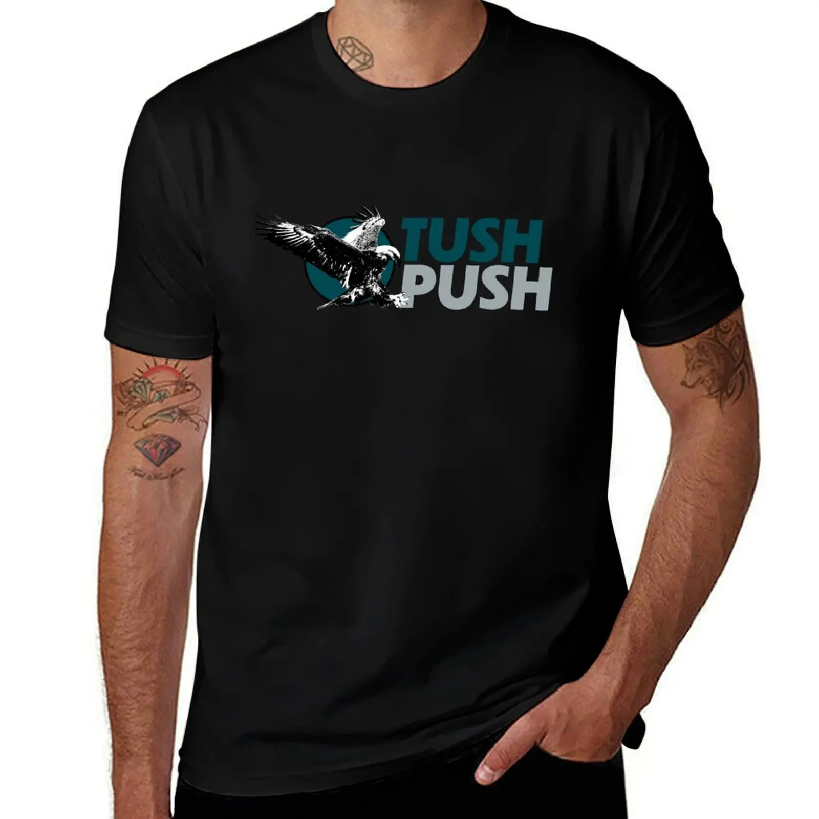 Philly Eagles tush push T-Shirt Everyday Wear Basic Short Sleeve Top T-Shirt