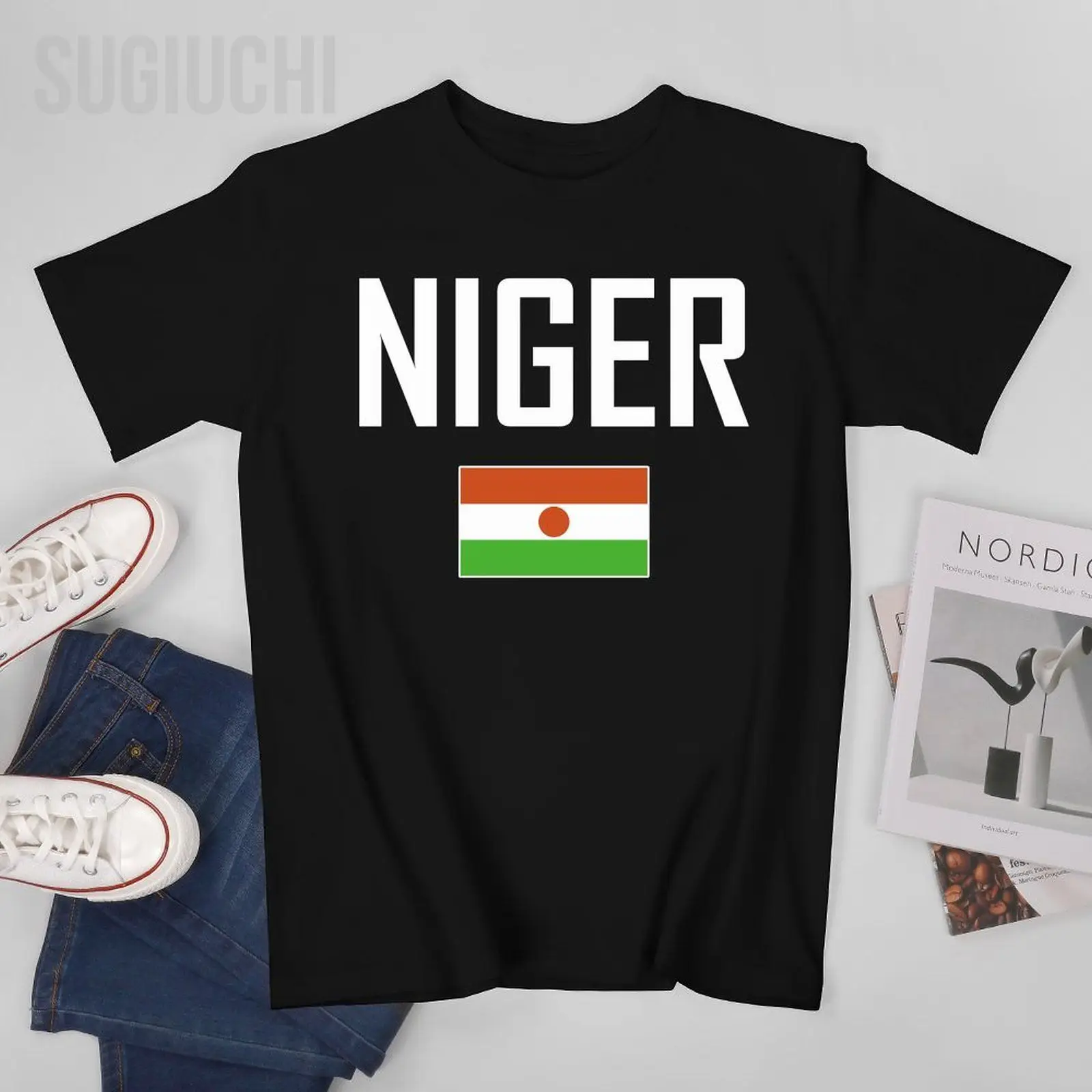 Unisex Men Tshirt NIGER Flag And Font Tees T-Shirt O-neck T Shirts Women Boys 100% Cotton Clothing More Color