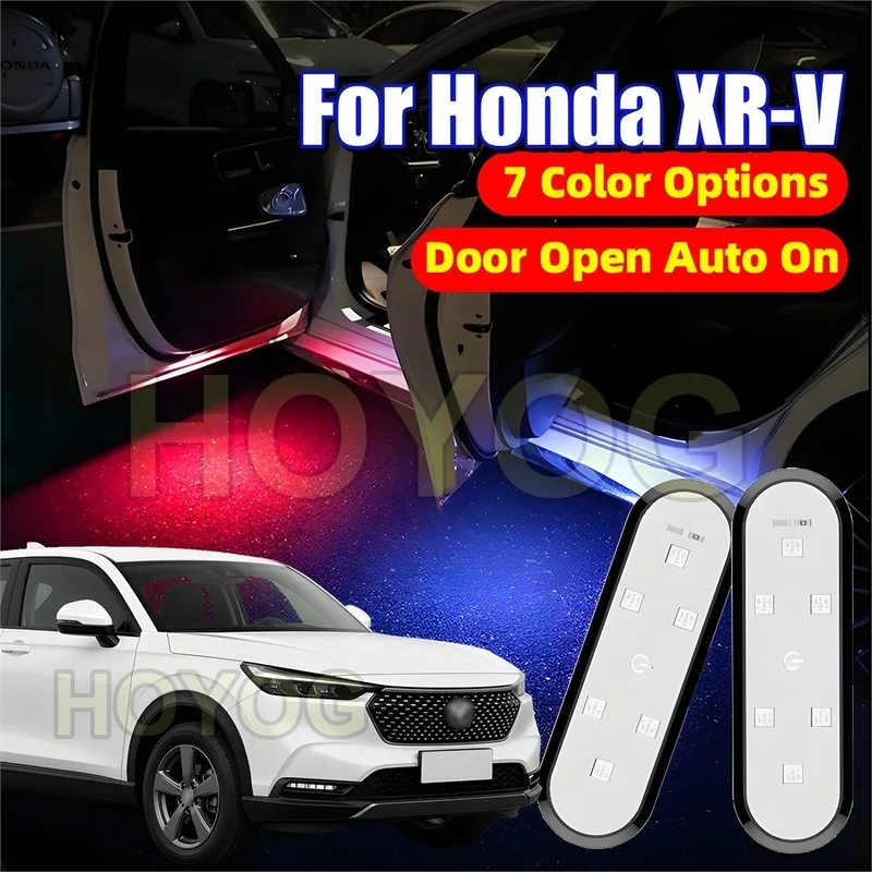 Fit for Honda XR-V 2021-2026 USB Rechargeable LED Car Door Light with a Magnetic Sensor and No-Drill Installation