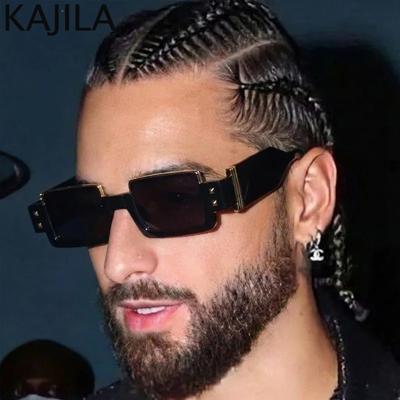 

Vintage Small Rectangle Punk Sunglasses Men 2026 Luxury Brand Trendy Steampunk Outdoor Sun Glasses For Male Retro Shades UV400