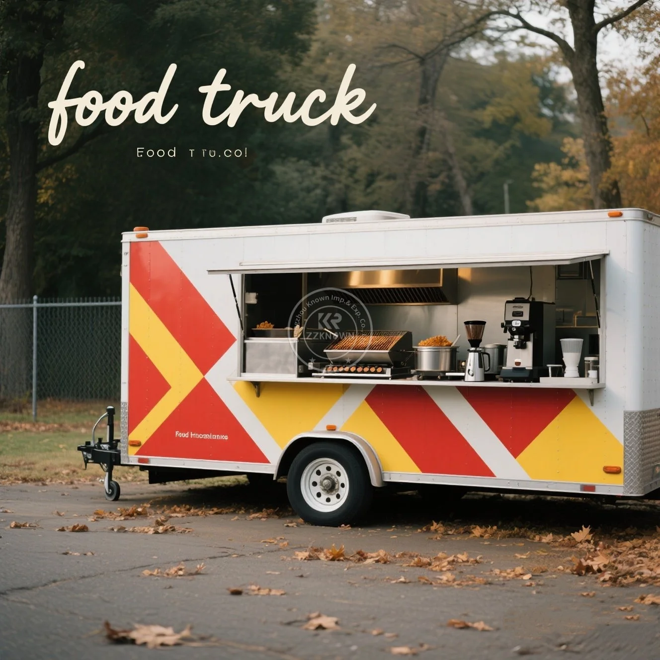 

High-end Food Truck Trailer Street Mobile Food Cart Outdoor Kitchen Fast Food Truck with Cooking Equipment for Sale