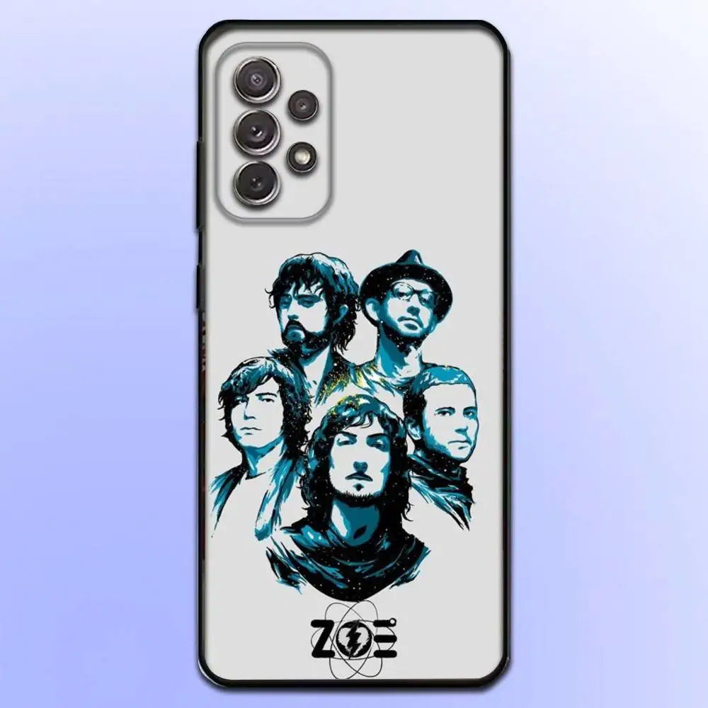 Coque de téléphone avec bande Z-ZOE, étui noir souple pour Samsung S 25,24,23,22,30,21,10,9,Ultra,Plus,Lite,FE,4,5 G