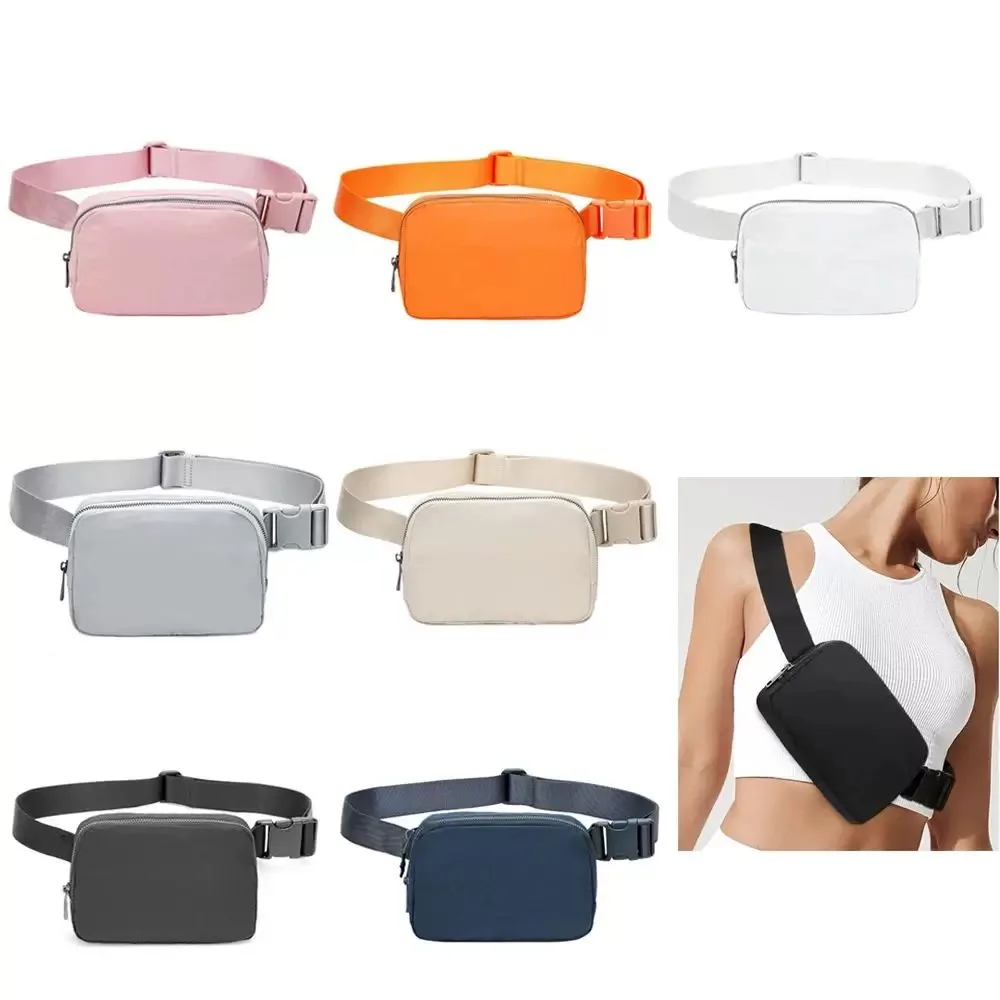 With Metal Logo Sports Waist Bag Yoga Mobile Bag Super Trusted Portable Bag Unisex Fitness Running Tote Bag Lunch Bag