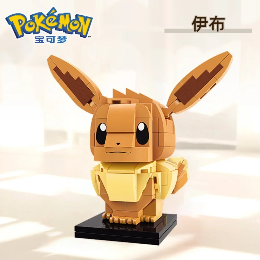 Keepley Poton Mon Pikachu Charmander bebek merakit Model ornamen dekoratif Puzzle blok bangunan mainan hadiah ulang tahun anak