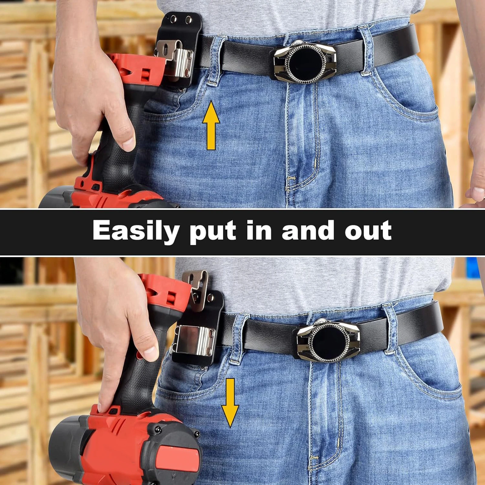 Drill Holder Convenient Simple Clip on Tool Practical Cordless Drill Holder Drill Belt Clip for Tool Belt Drill Impact Driver