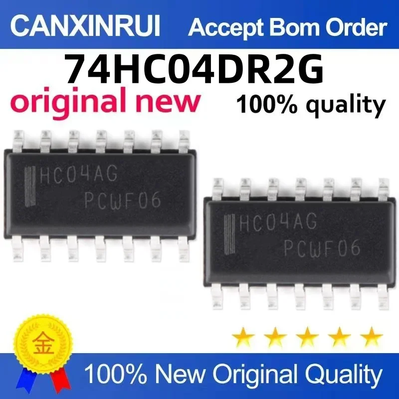 

(5-100 pieces) Brand new 74HC04DR2G silk screen: HC04G SOP-14 integrated circuit chip IC