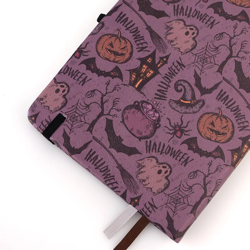 Imagem -02 - Caderno de Capa Dura para o Halloween Bala Pontilhada Journal Elástico 160gsm Bujo de Papel Grosso b6