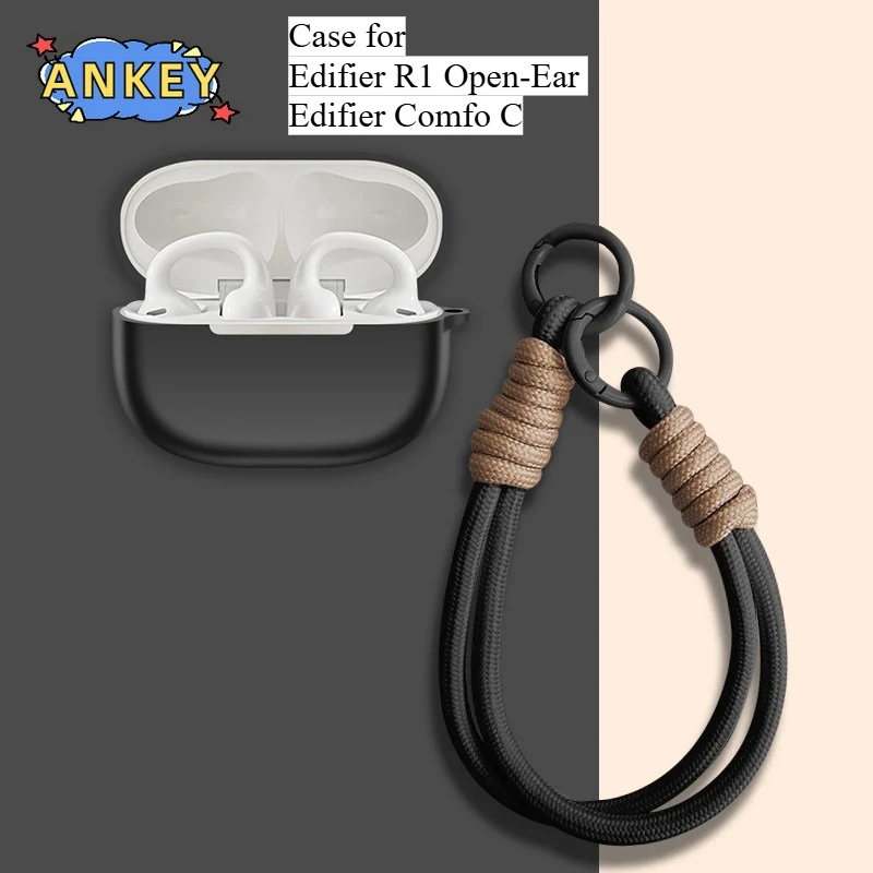 for Edifier R1 Open-Ear Case Protective Nylon Lanyard Soft Cover Edifier Comfo C Shells