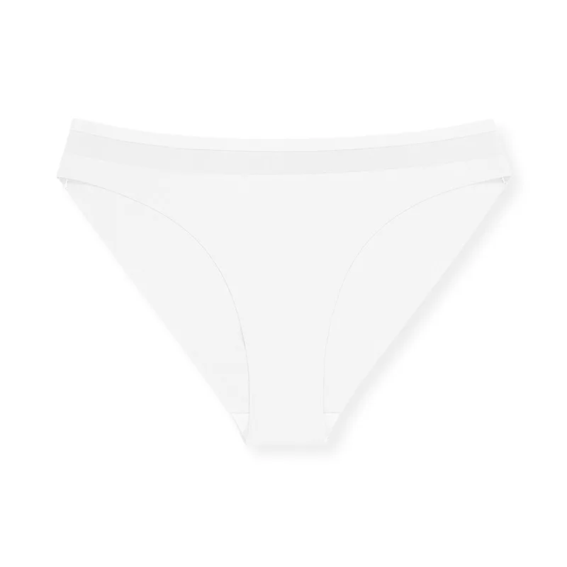 Mesh paneled thin panties, women's low-rise non-marking ice silk, simple and comfortable women's briefs