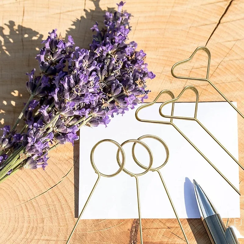 

[YU]40Pcs Floral Card Holder Picks Metal Wire Place Card Holder Picture Holders Photo Stick Clip Floral Picks For Wedding Party