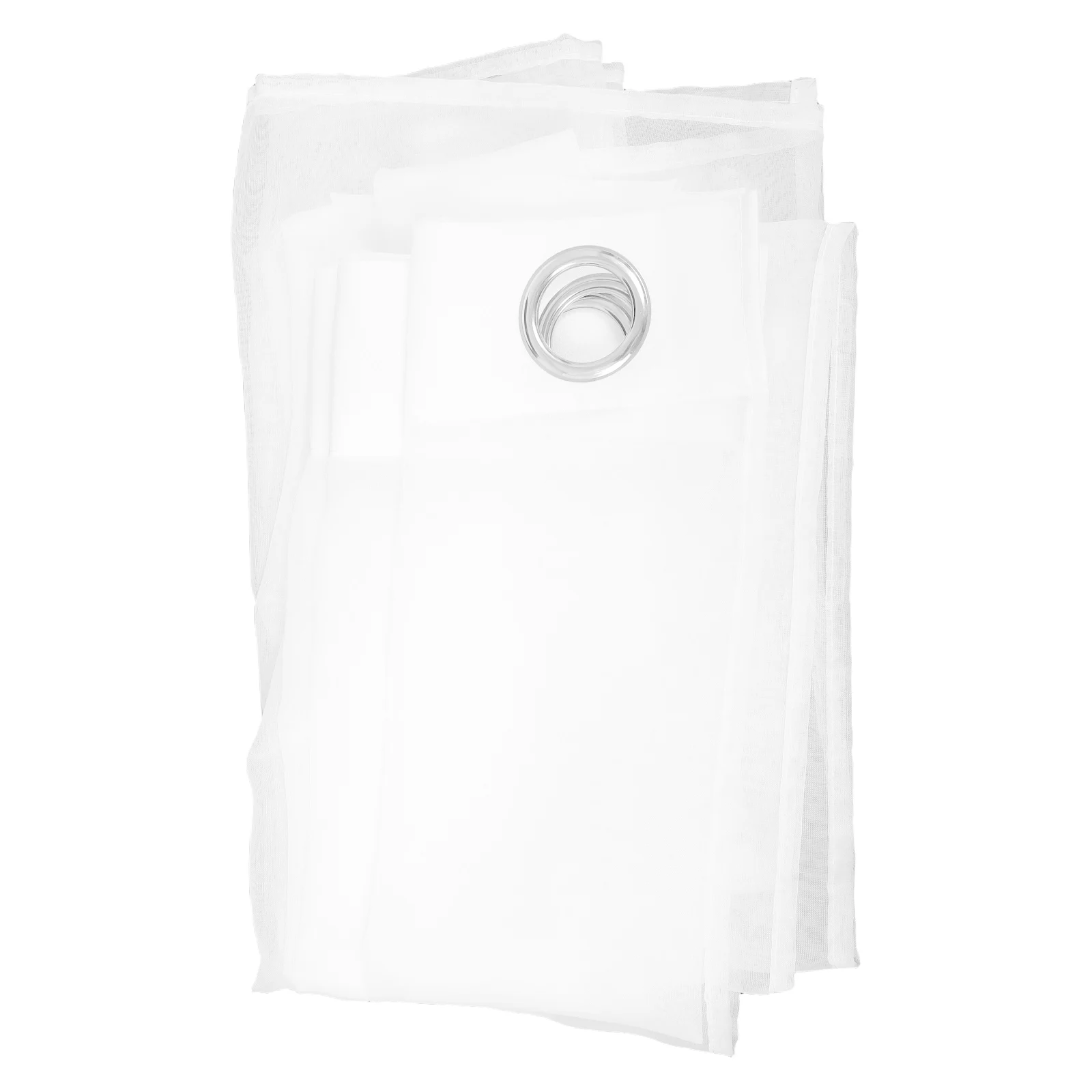 

Translucent White Sheer Curtains Polyester Light Filtering Semi Blackout Drape for Bedroom Balcony Window Thin Fabric Easy